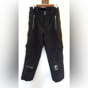 Vintage FILA Snow Pants Men’s SIZE 32 Black Heavy XS Open Leg